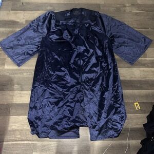 BLACK  MASTER SHINY GRADUATION GOWN, OAK HALL, (6'0 -6'2)